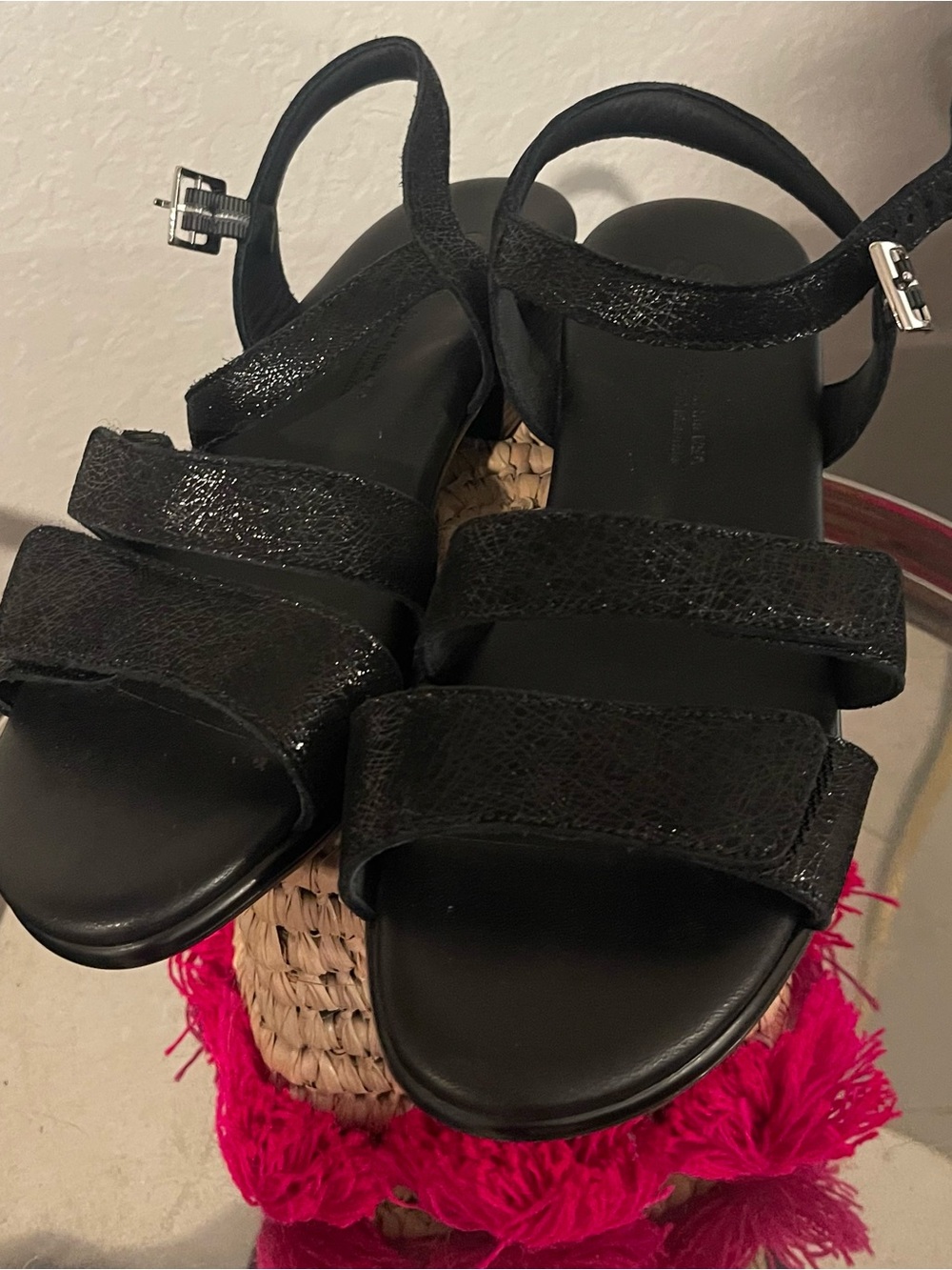 SAS Shimmer Black heeled sandal